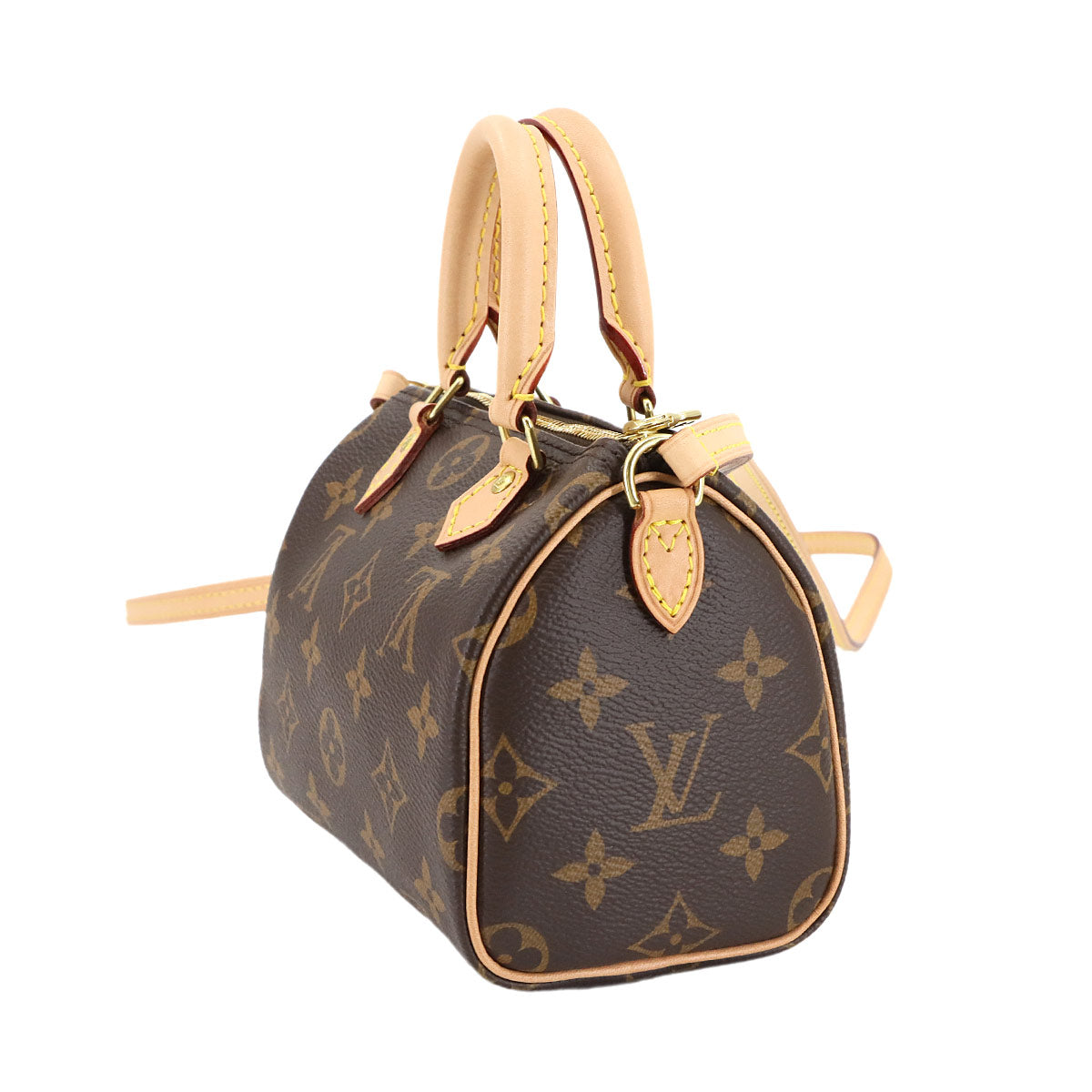 Monogram Nano Speedy 2way Hand Shoulder Bag Brown M61252