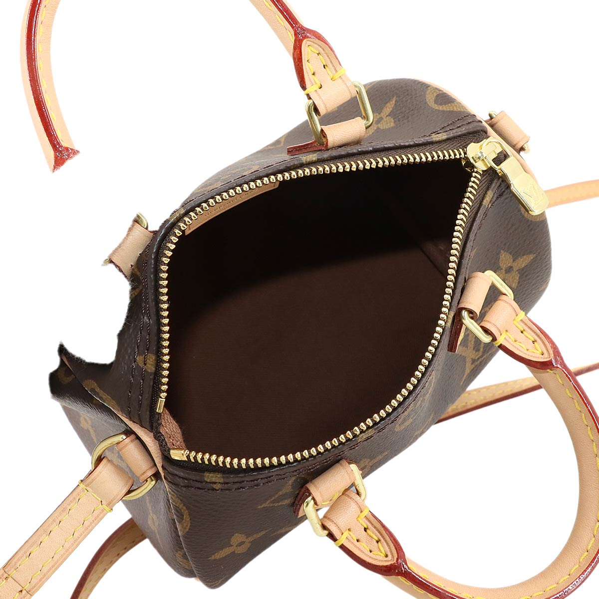 Monogram Nano Speedy 2way Hand Shoulder Bag Brown M61252