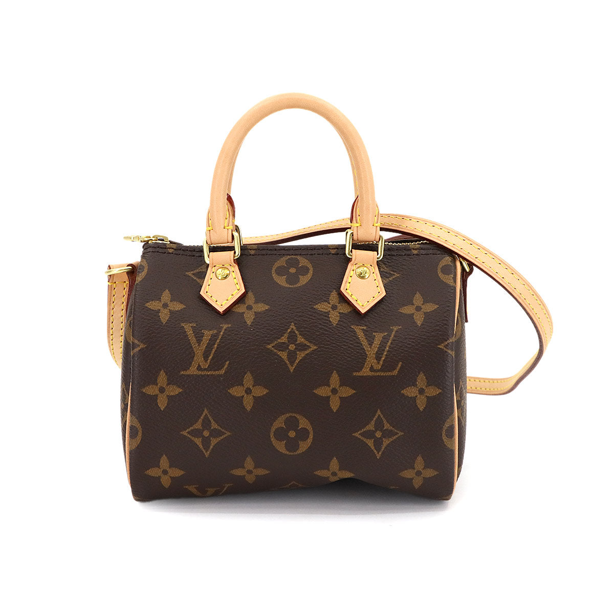 Monogram Nano Speedy 2way Hand Shoulder Bag Brown M61252