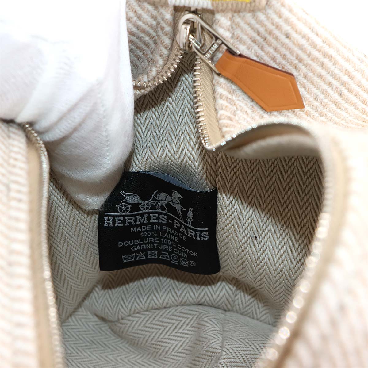 Bride a Brac PM Au Carre Hand Bag Wool Seigle Pouch