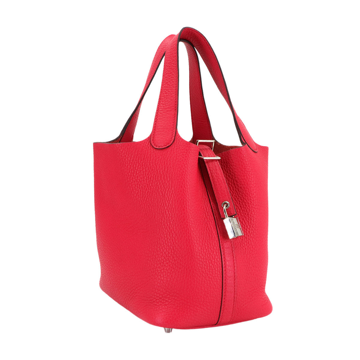 Picotin Lock PM Hand Bag Taurillon Clemence Rose Extreme