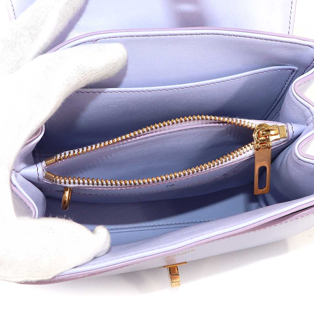 Mini 16 2way Hand Shoulder Bag Leather Purple 197983 Purse