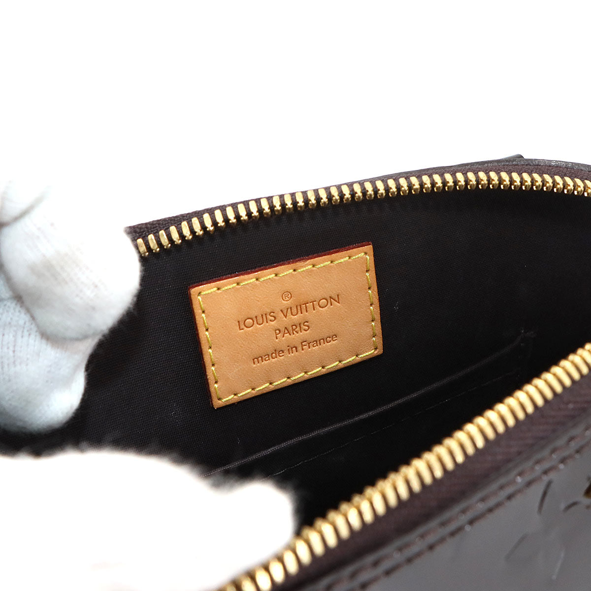 Vernis Alma BB Hand Shoulder Bag Enamel Amarante M91678