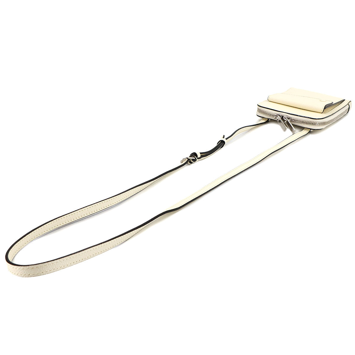 Crossbody Pocket Shoulder Bag Leather White Purse