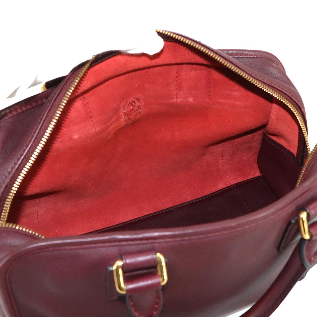 Amazona 28 Hand Bag Leather Bordeaux Anagram Purse