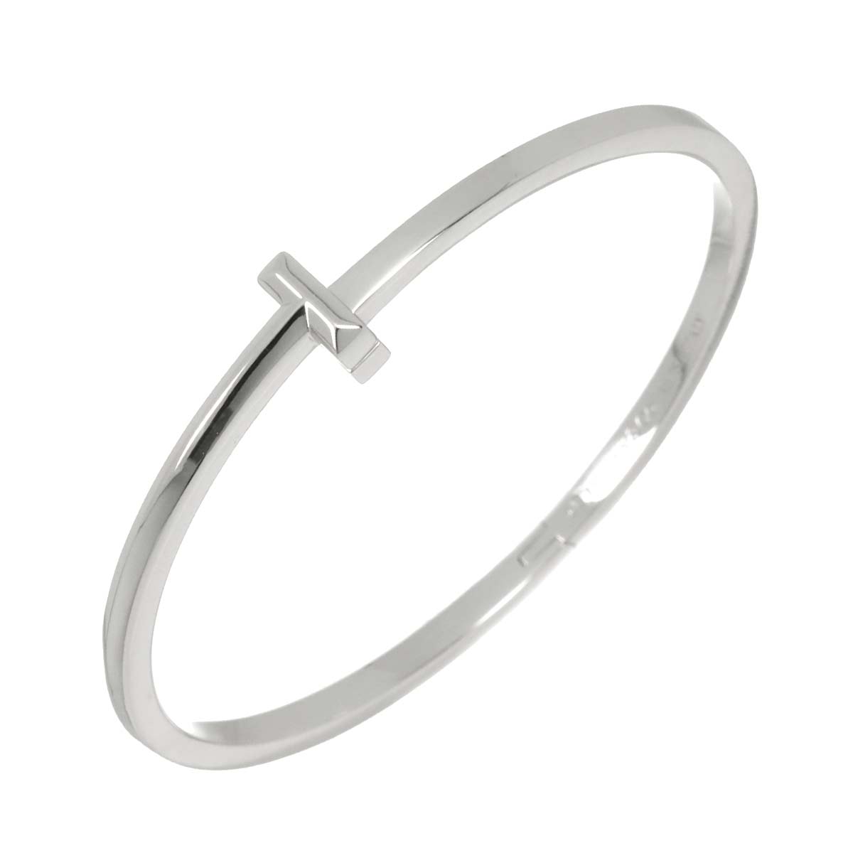 T Narrow Bracelet 18K White Gold 750
