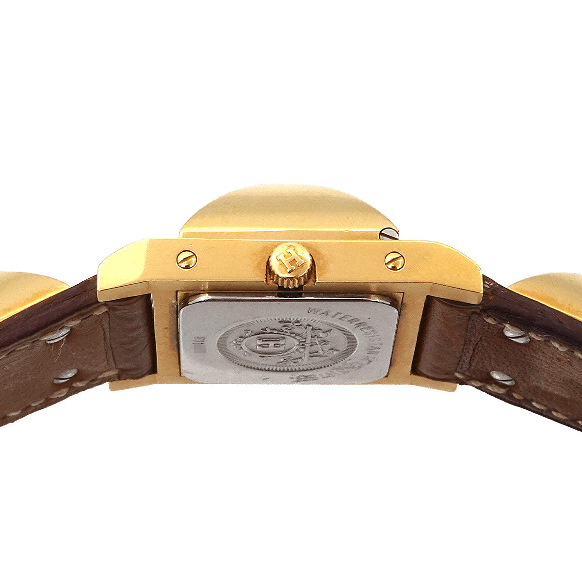 Medor Vintage pyramid Gold studs Quartz White Dial Ladies