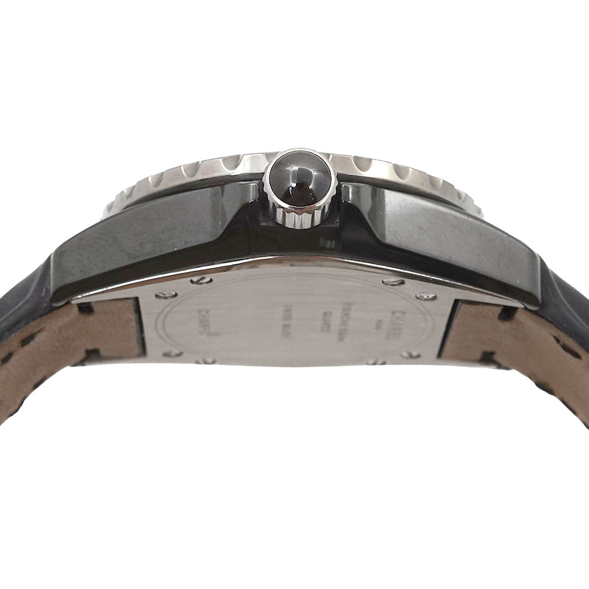 J12 33mm H0680 Quartz Date Ceramic Black Dial Ladies Watch