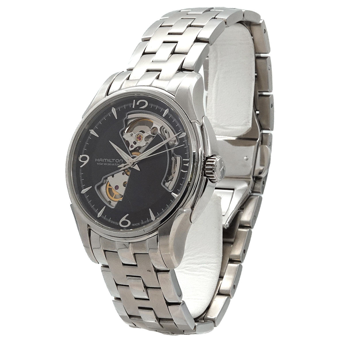 Jazzmaster Open Heart H325650 Automatic Black Dial Mens