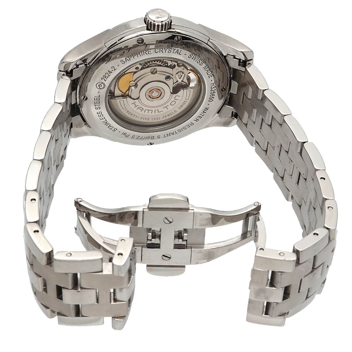 Jazzmaster Open Heart H325650 Automatic Black Dial Mens