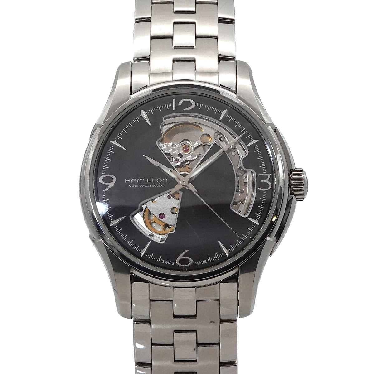 Jazzmaster Open Heart H325650 Automatic Black Dial Mens