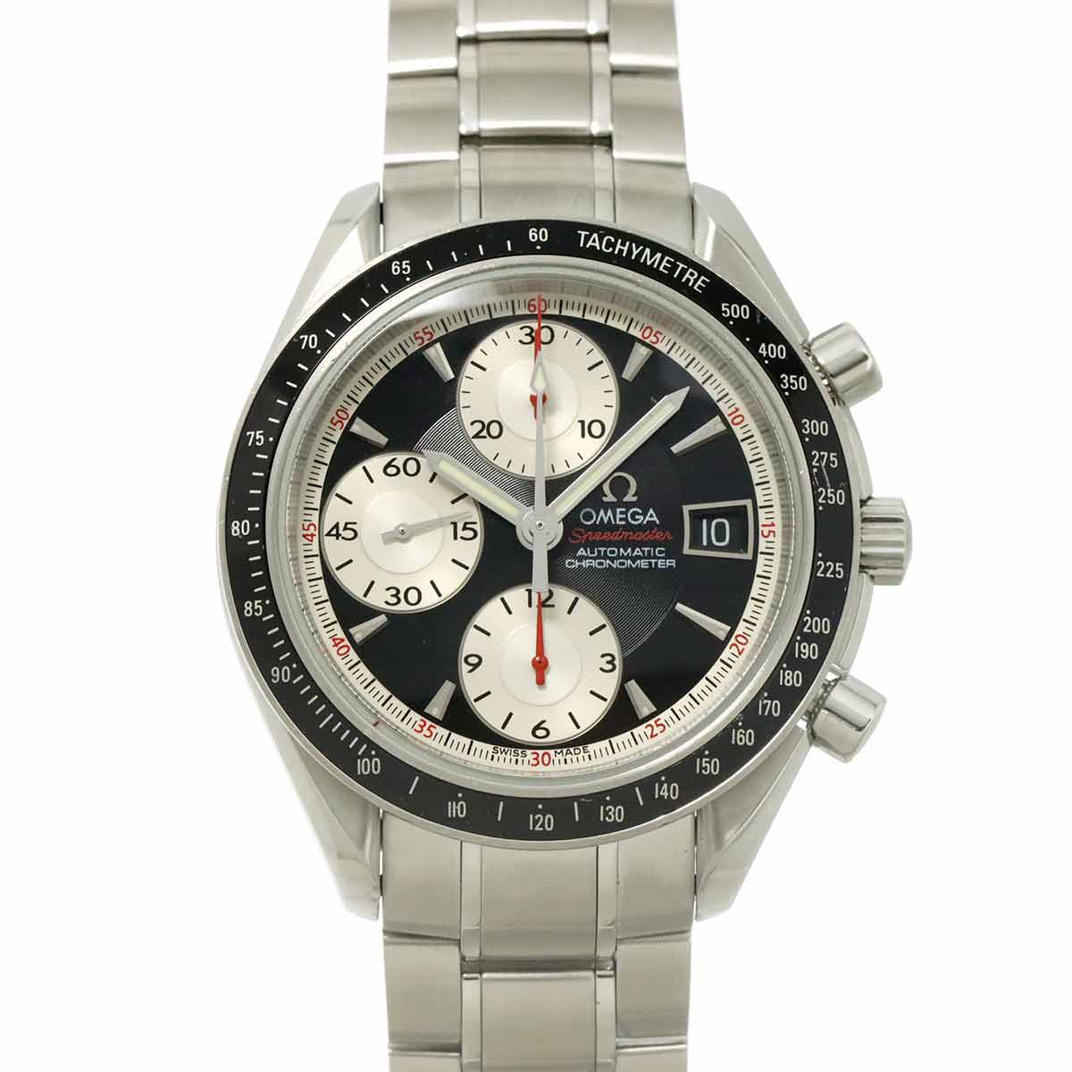 Speedmaster Date 3210.51 Chronograph Black Silver Dial Mens