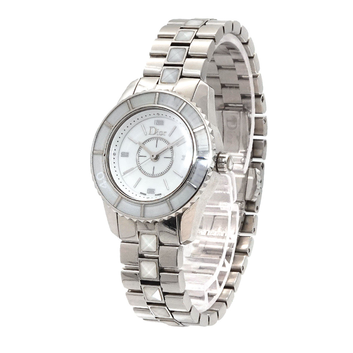 crystal CD112112 White Dial Quartz Ladies Watch
