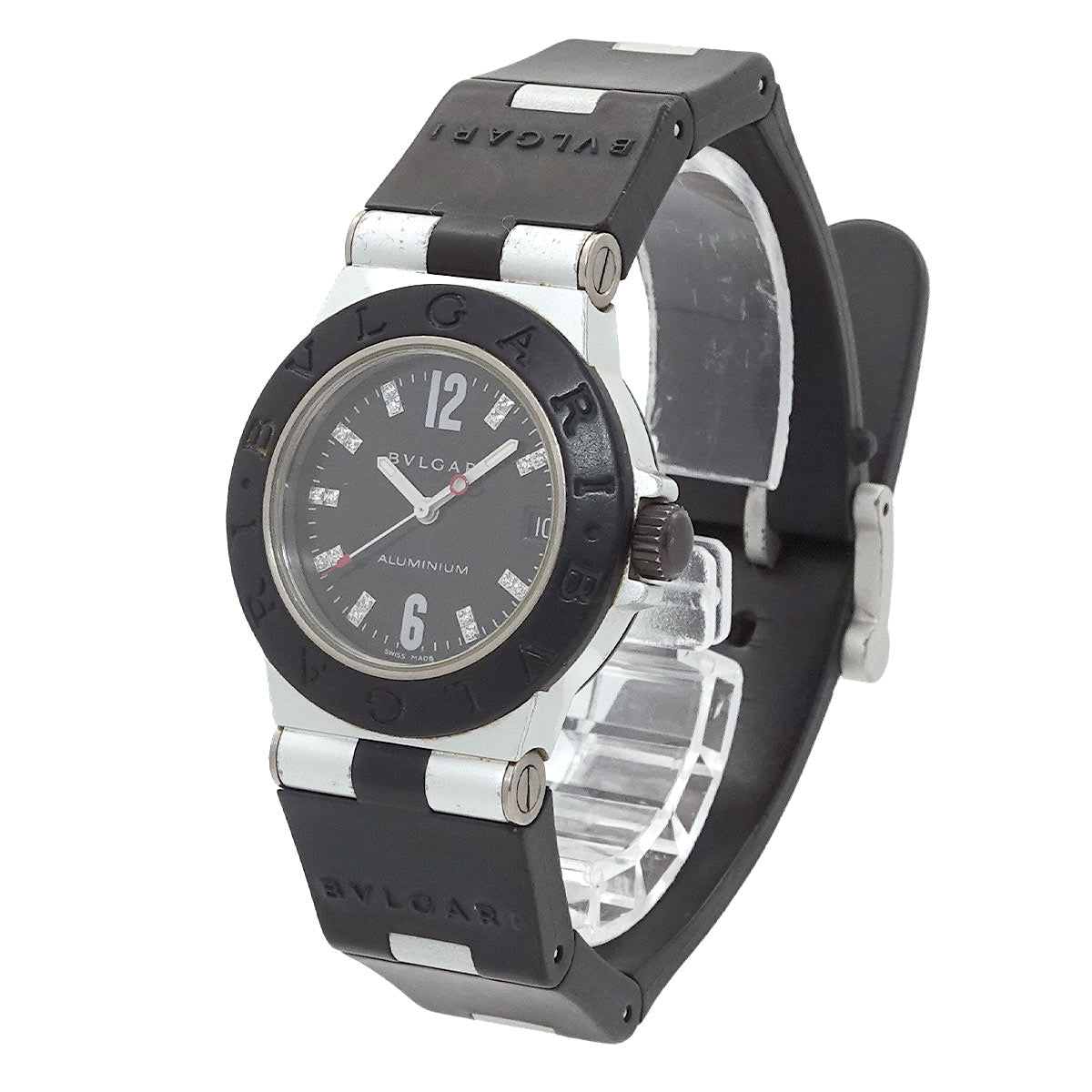 Aluminum AL32TA 18P Diamond Date Black Dial Ladies Watch