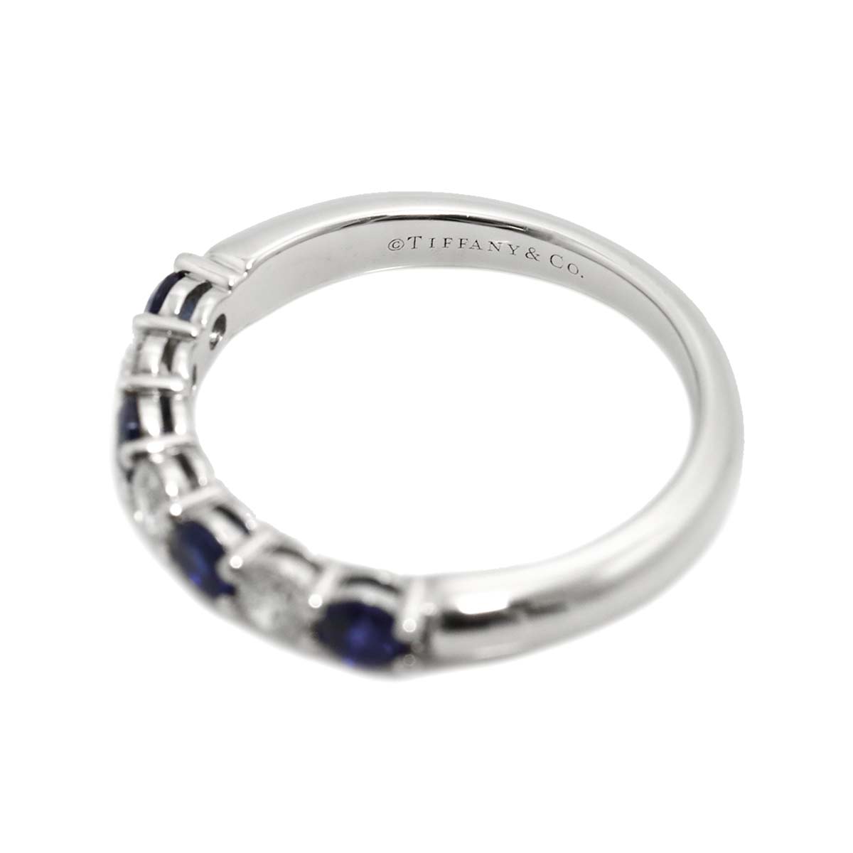 Forever Sapphire Diamond Ring Pt size5.75-6(US)