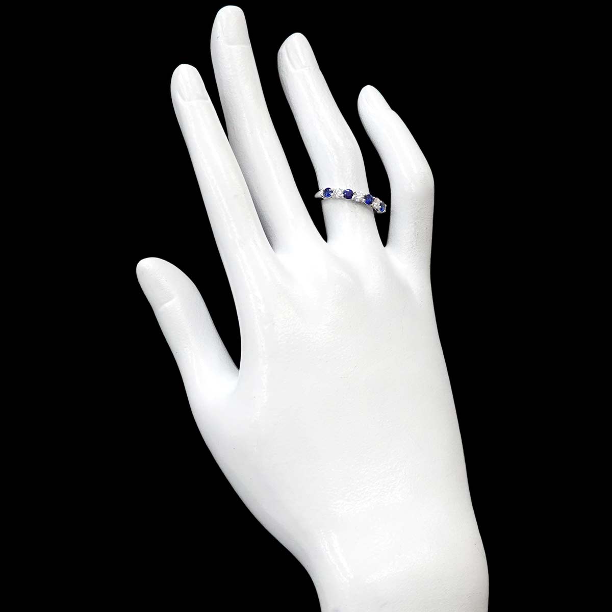 Forever Sapphire Diamond Ring Pt size5.75-6(US)