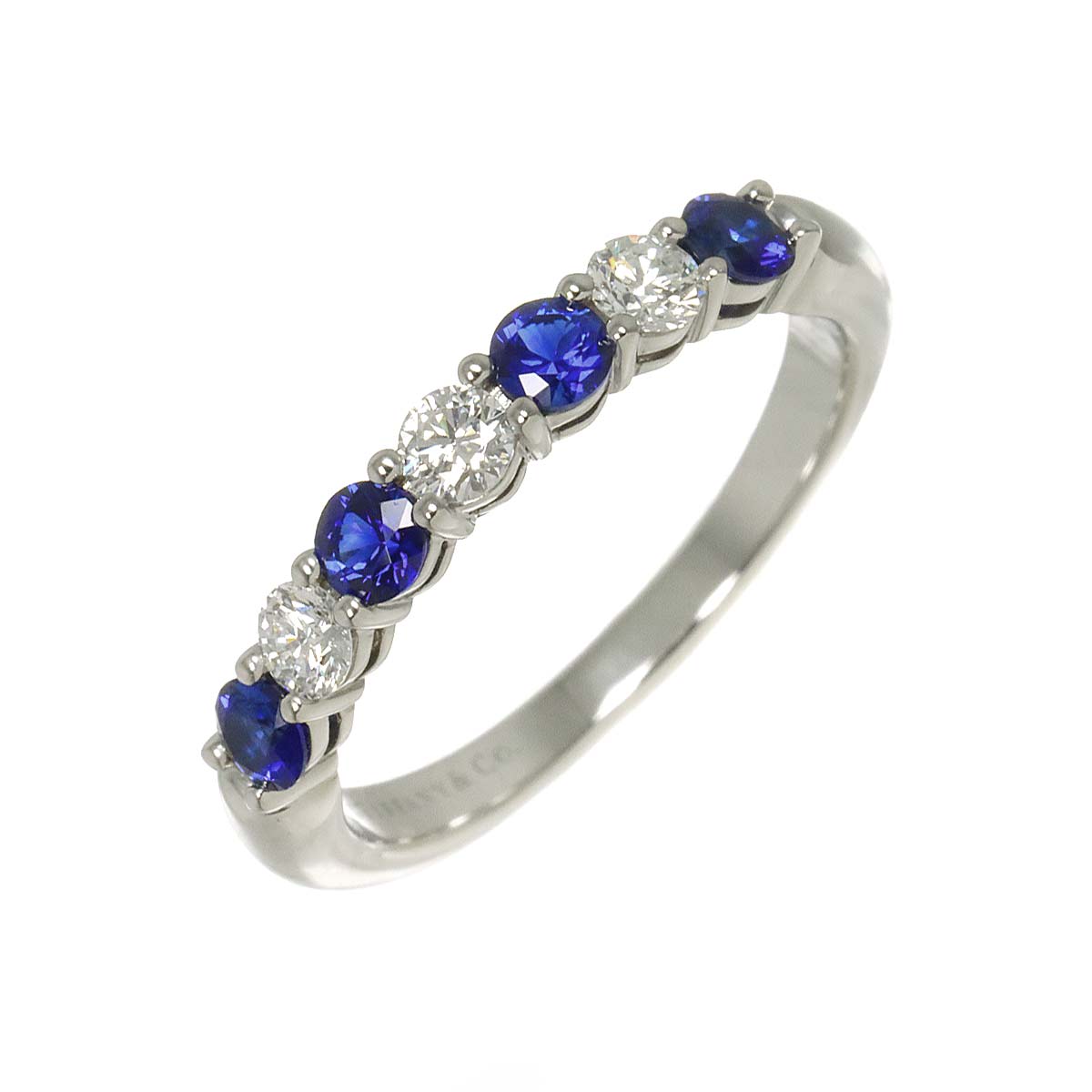 Forever Sapphire Diamond Ring Pt size5.75-6(US)