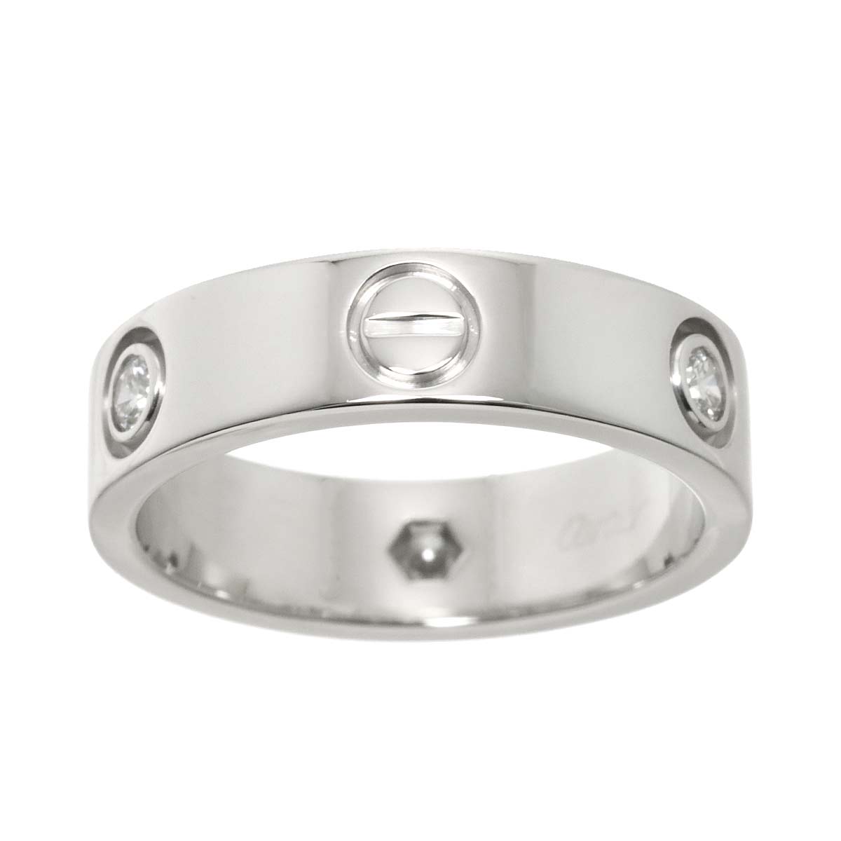 Love Ring Diamond 3P 18K White Gold 750 size55 7.25(US)