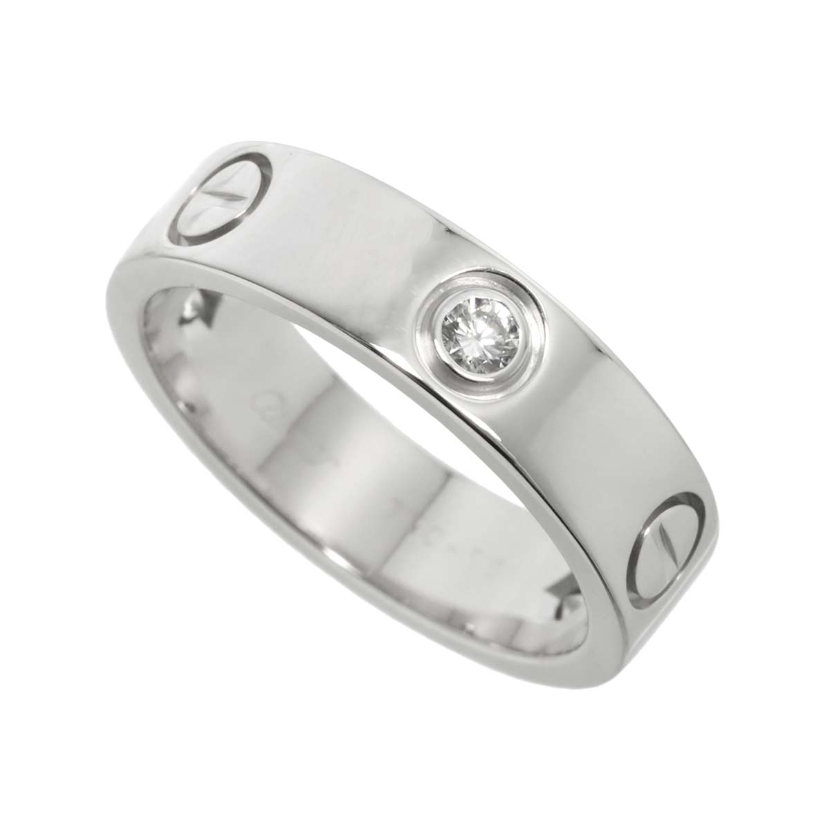 Love Ring Diamond 3P 18K White Gold 750 size55 7.25(US)