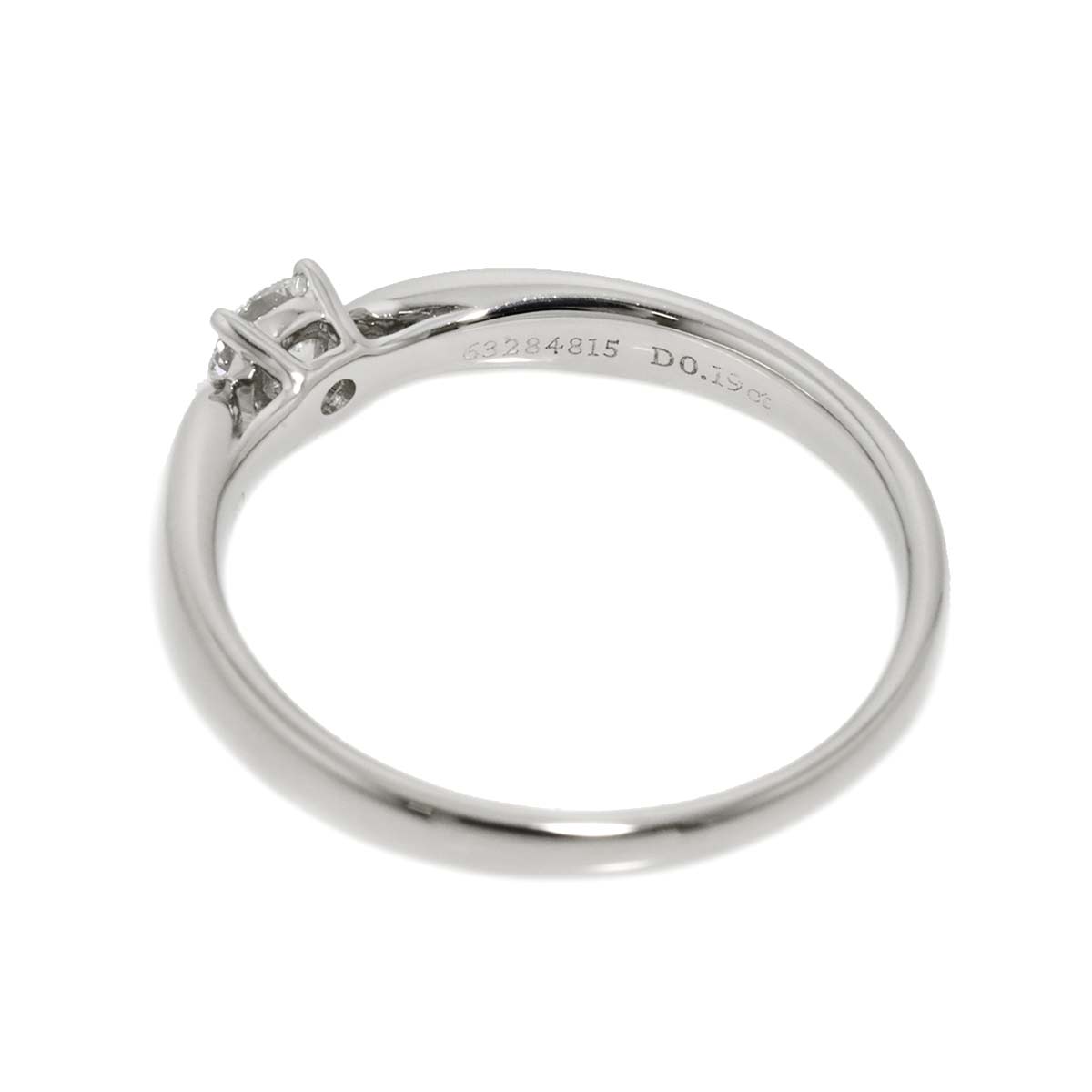 Harmony Diamond 0.19ct D/VS1/3EX Ring Pt Size5.25(US)