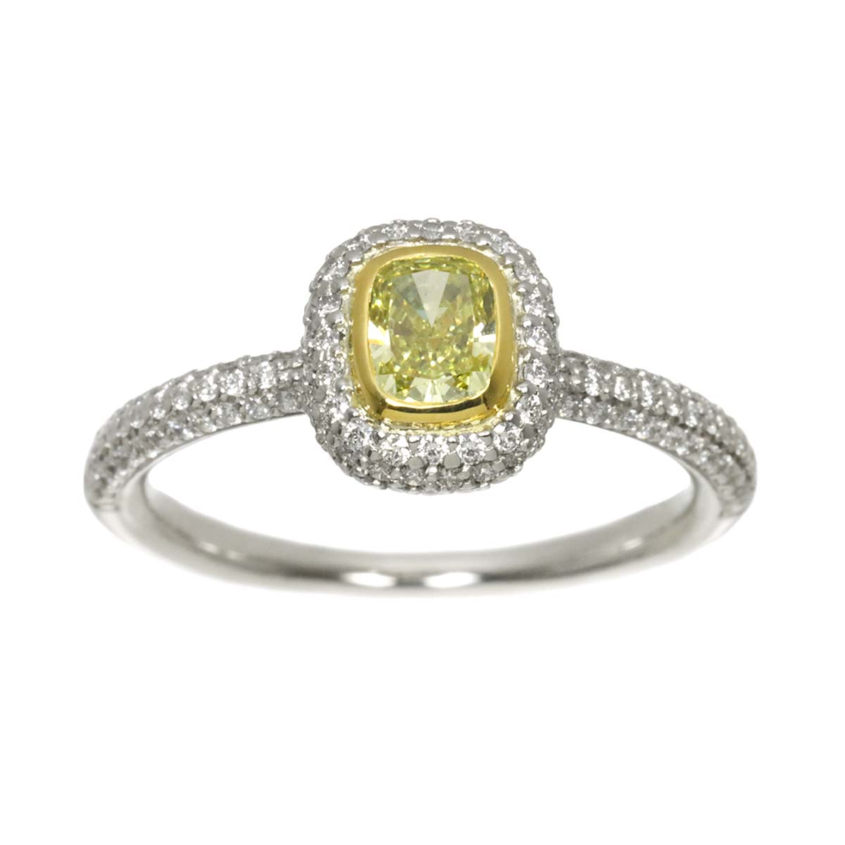 Diamond 0.43ct FIY/VS1 Ring Pt 18K YG Size6-6.25(US)