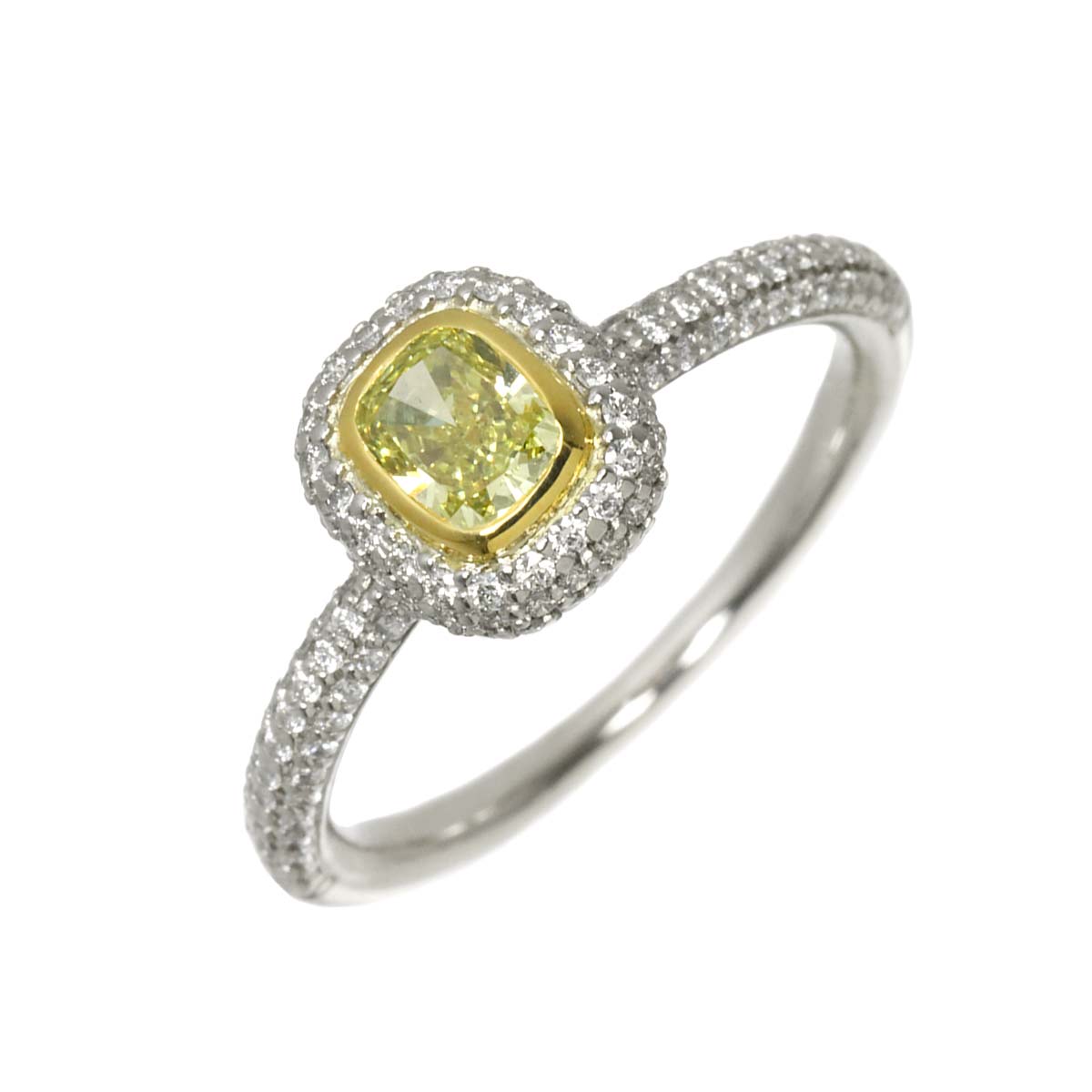 Diamond 0.43ct FIY/VS1 Ring Pt 18K YG Size6-6.25(US)