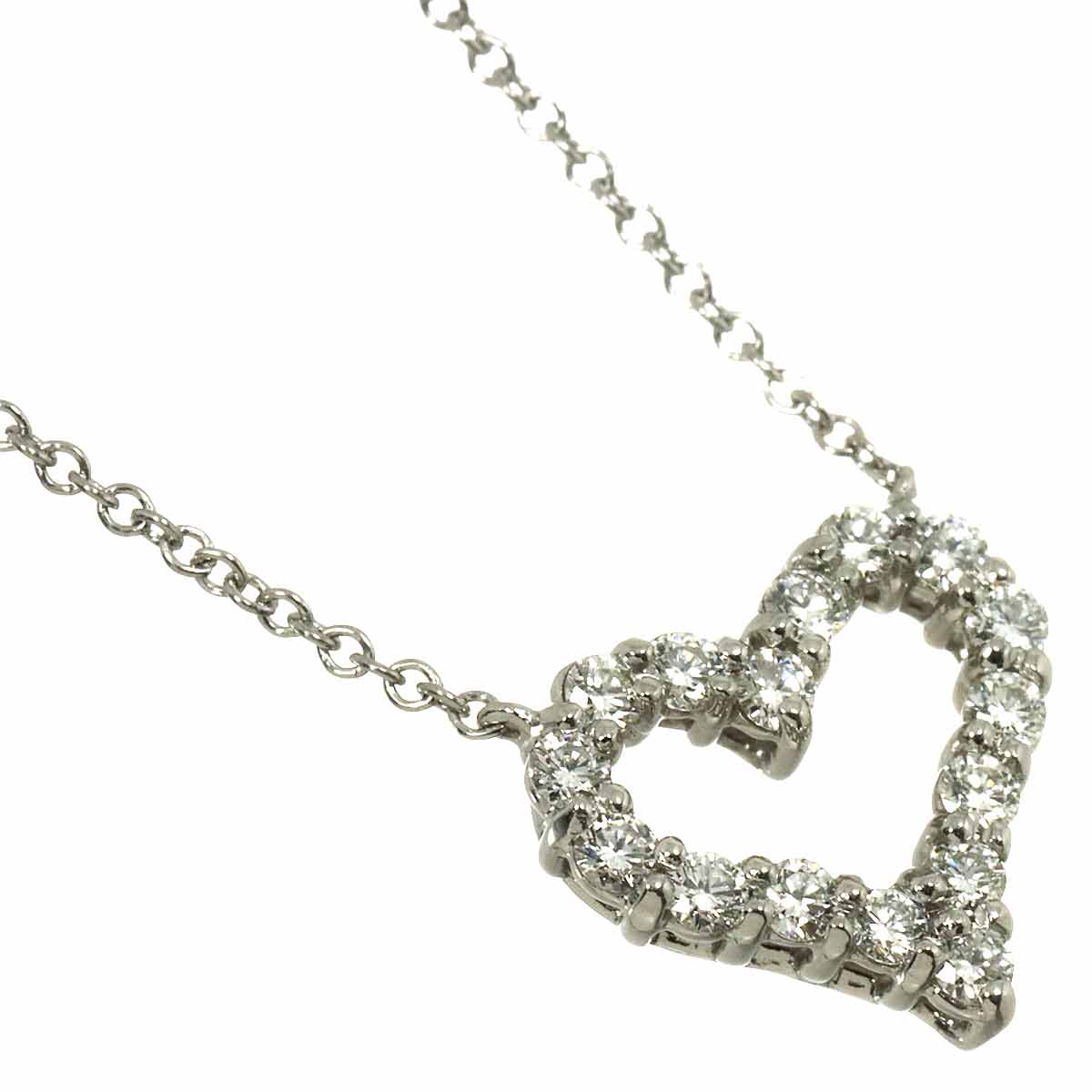 Sentimental Heart Diamond Necklace Platinum