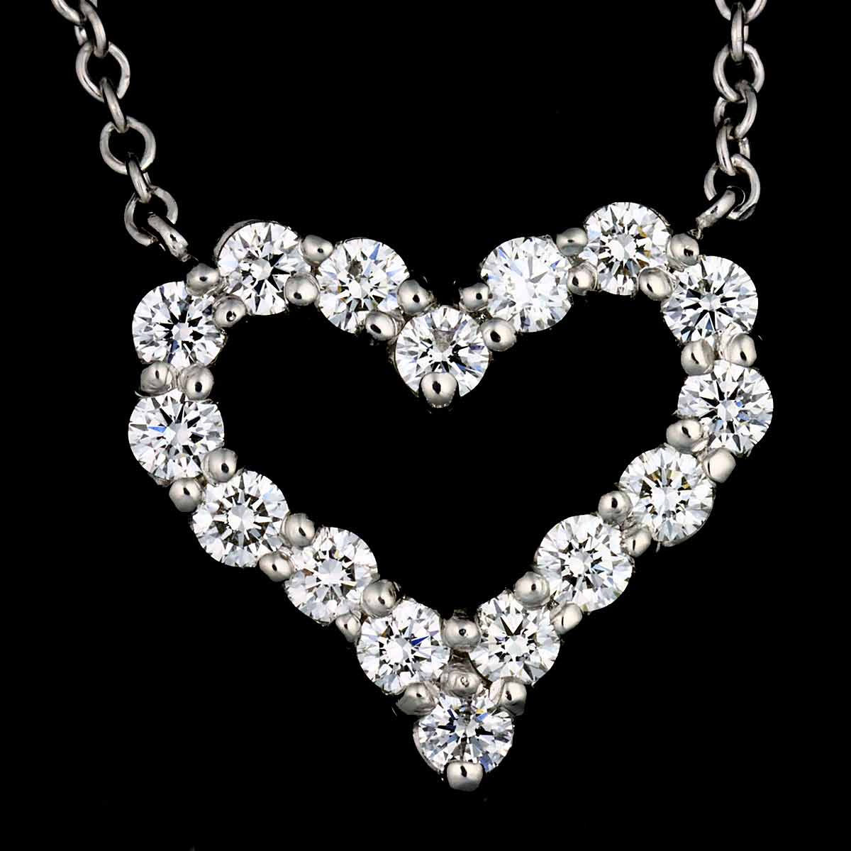Sentimental Heart Diamond Necklace Platinum