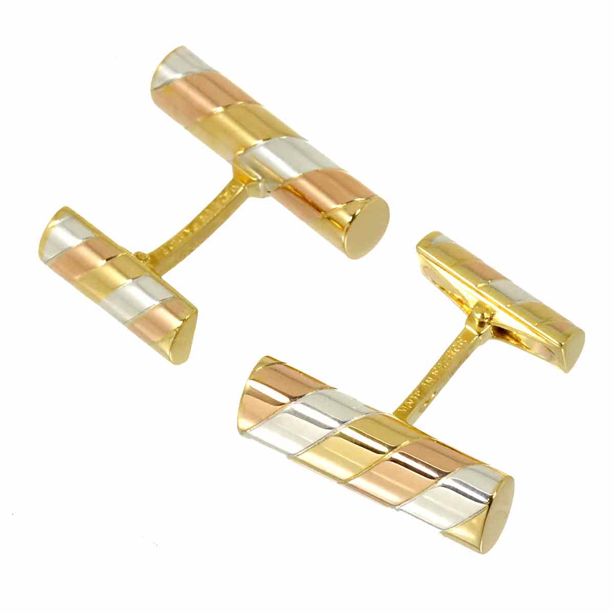 Cuff Links 18K YG PG WG 750