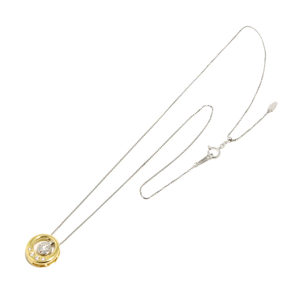 Diamond 0.18ct/0.09ct Necklace 18K WG YG 750