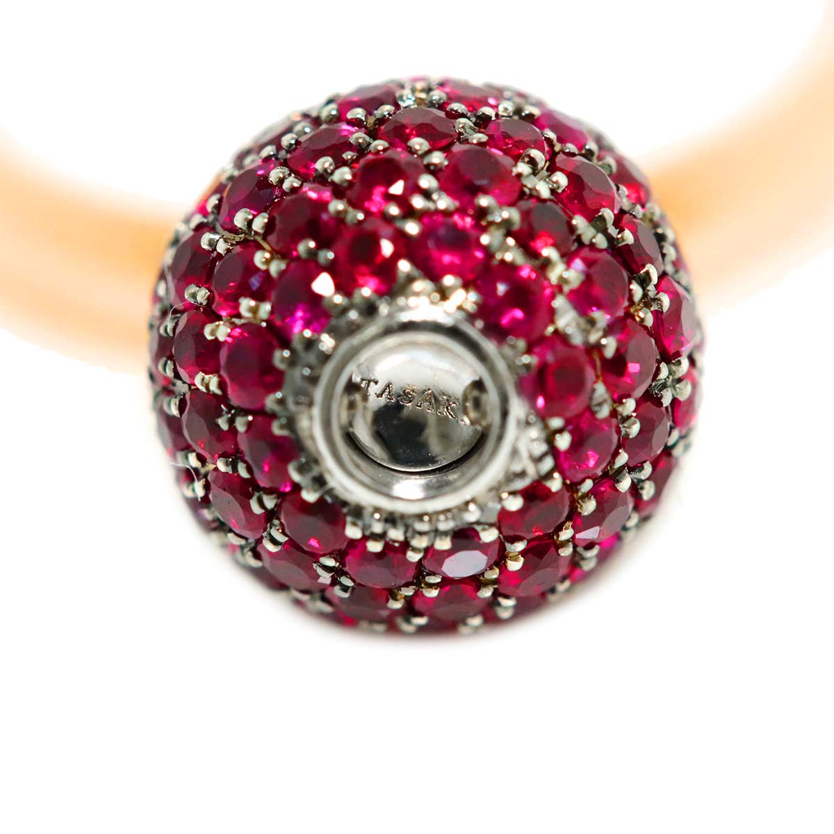 Ruby Diamond 0.07ct Ring 18K PG 750 Size6(US)