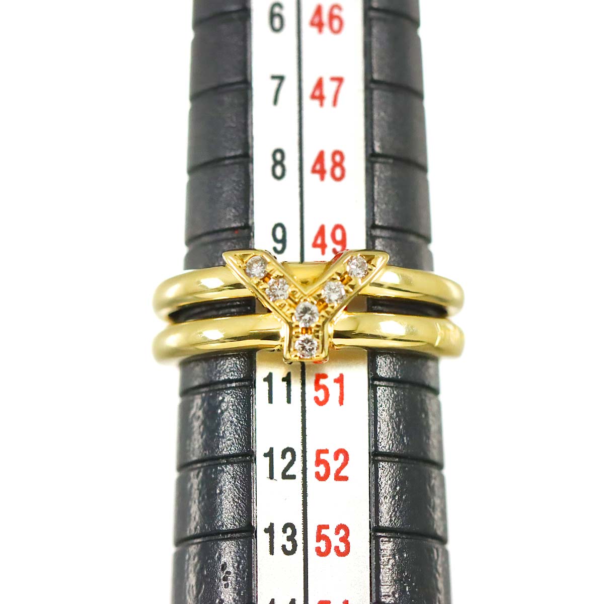 Diamond Ring 18K YG 750 size5.25(US)