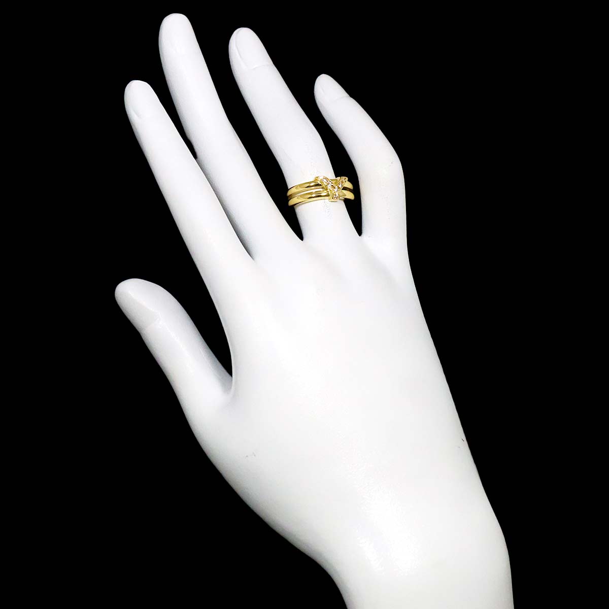 Diamond Ring 18K YG 750 size5.25(US)