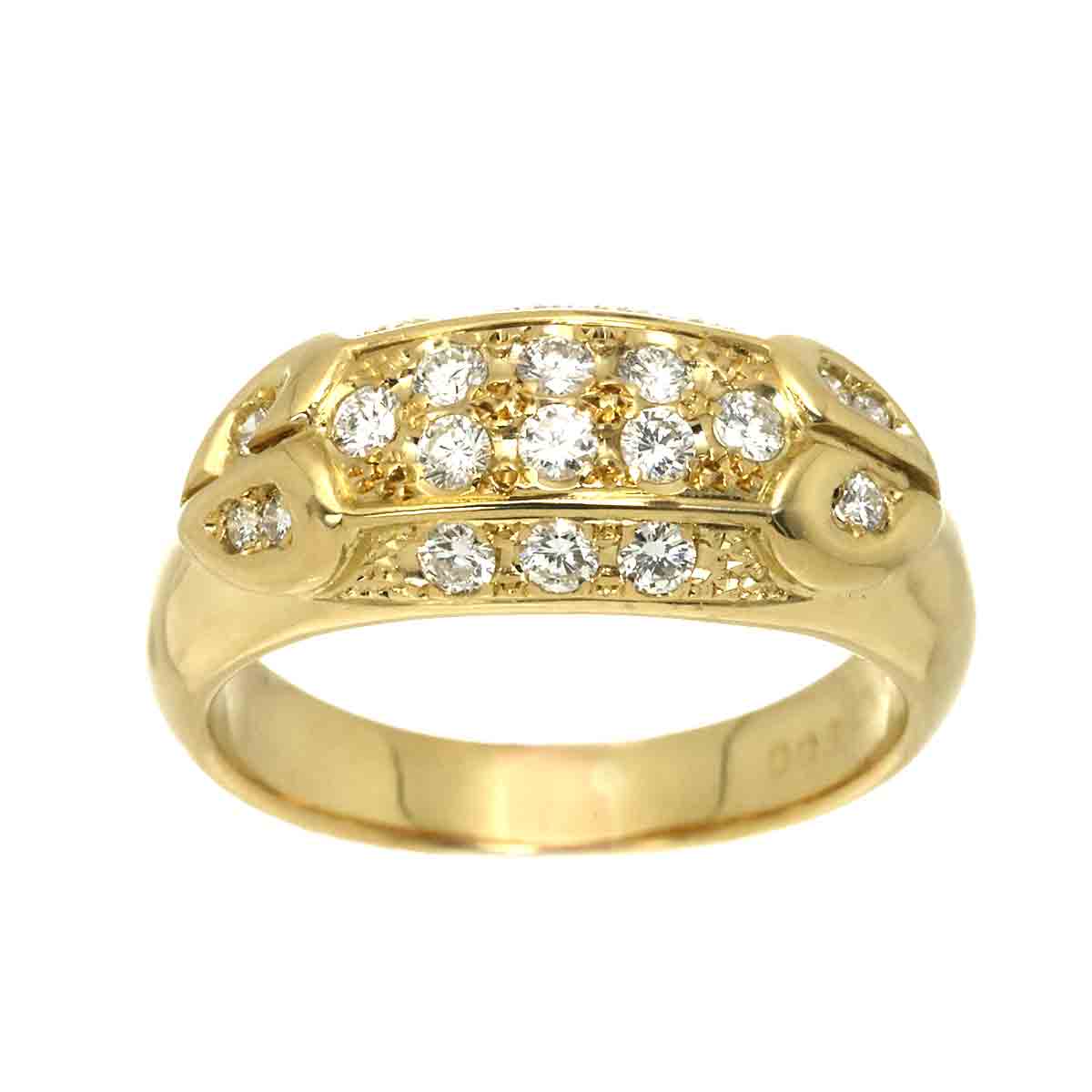 Diamond Ring 18K YG 750 size7.25(US)