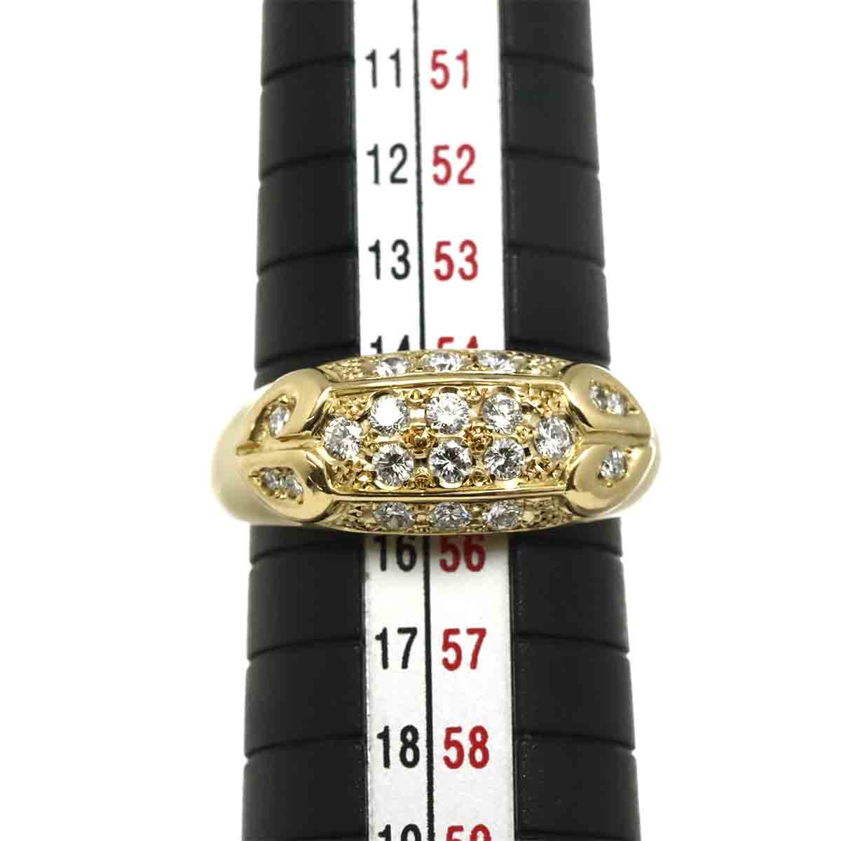 Diamond Ring 18K YG 750 size7.25(US)