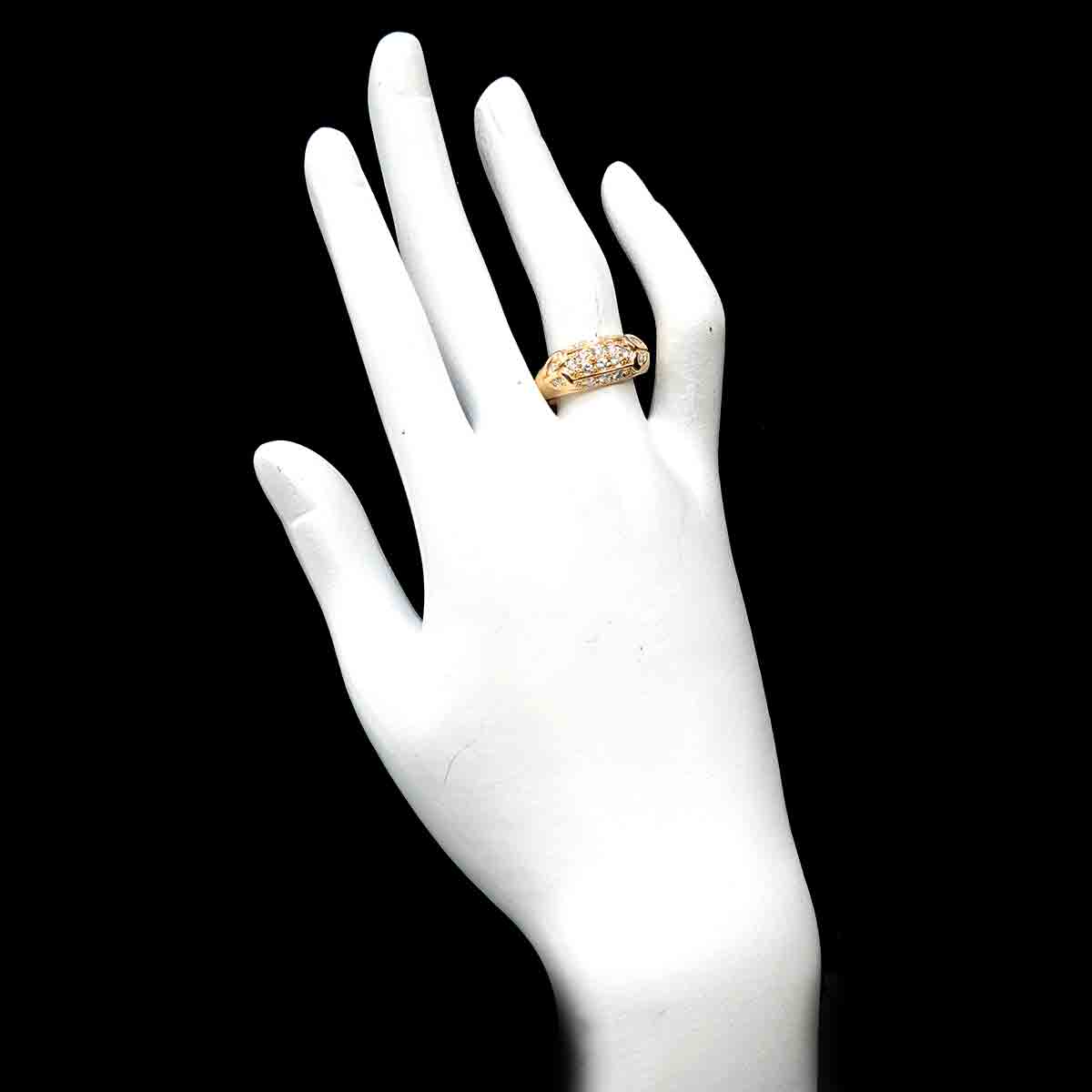 Diamond Ring 18K YG 750 size7.25(US)