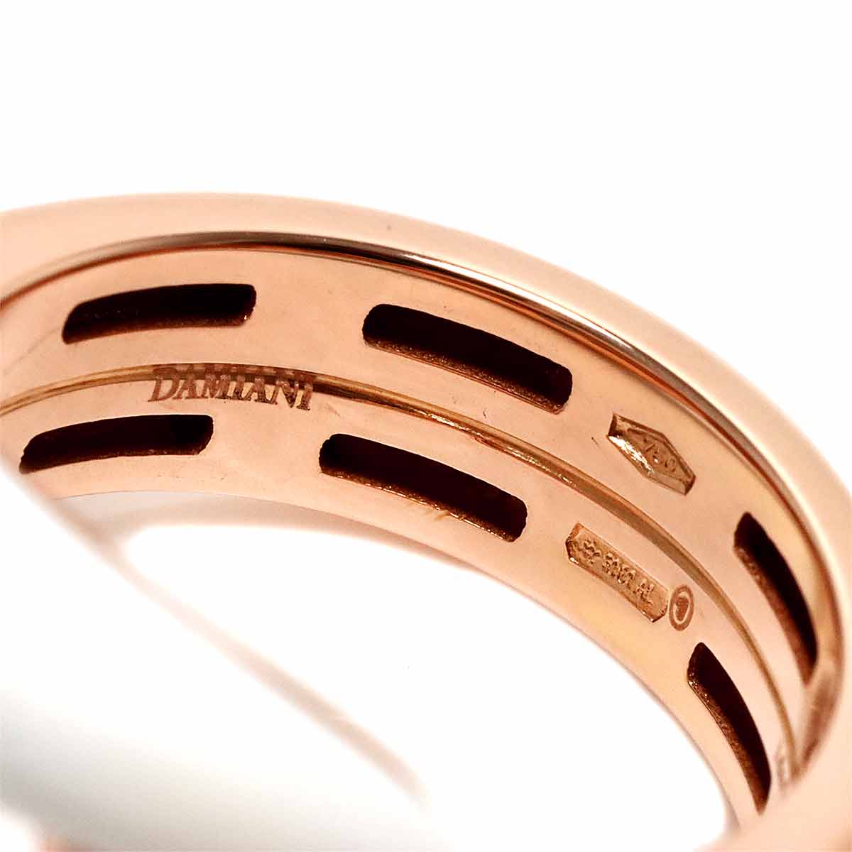 Diamond Ceramic Ring 18K PG 750 size4.75-5(US)