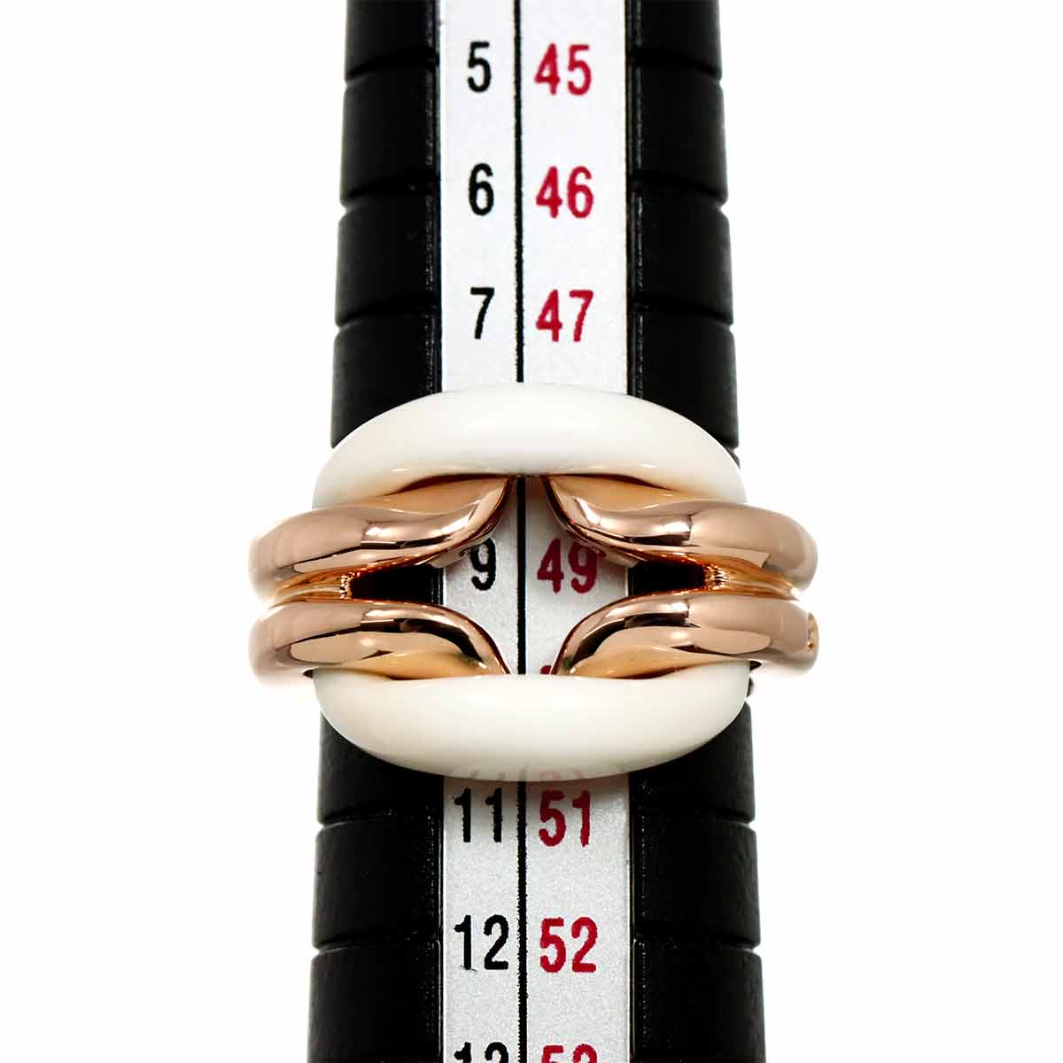 Diamond Ceramic Ring 18K PG 750 size4.75-5(US)