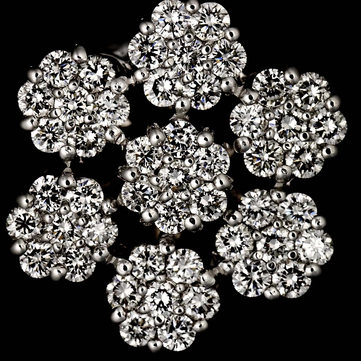 Diamond 0.93ct Ring 18K WG 750 Size5.5-5.75(US)