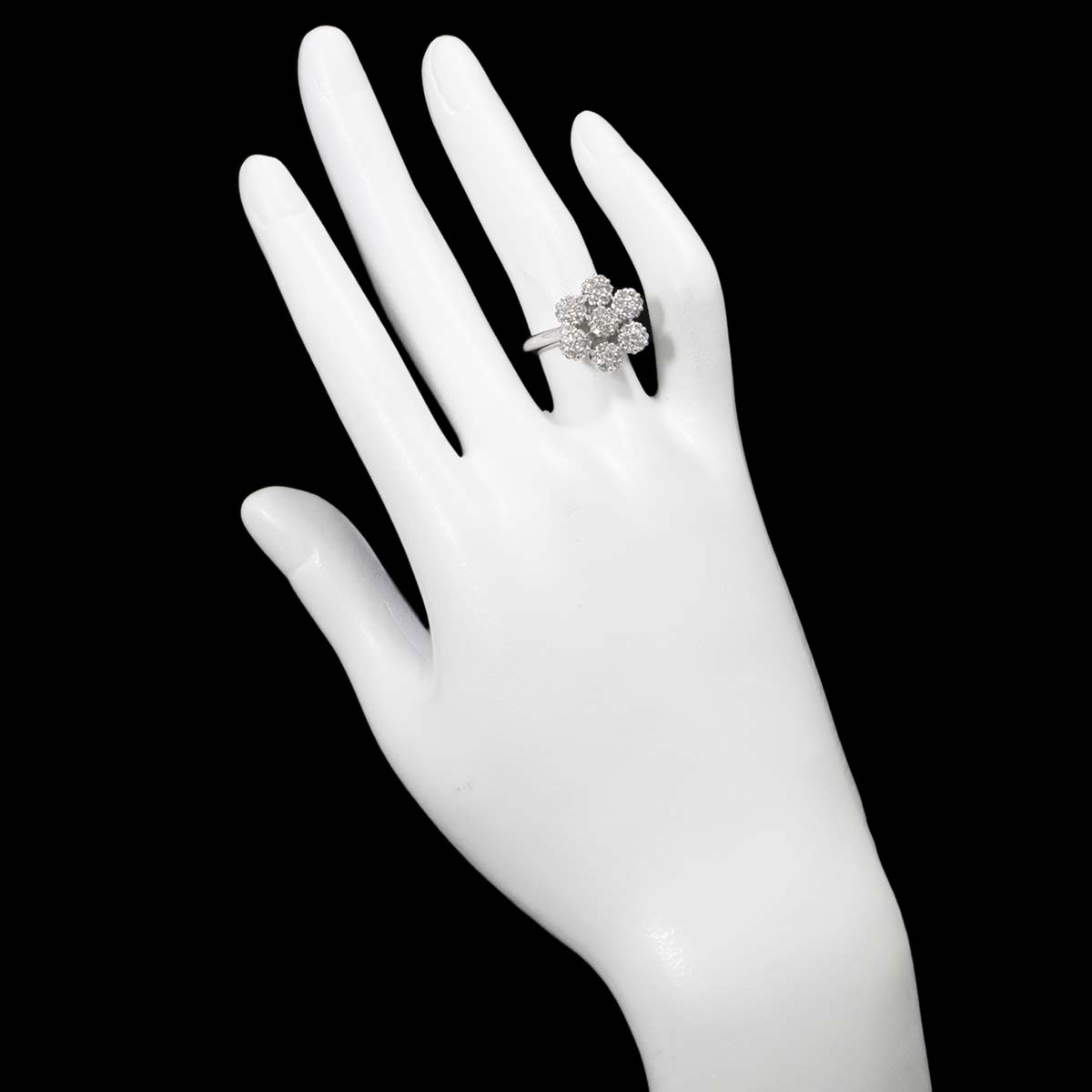 Diamond 0.93ct Ring 18K WG 750 Size5.5-5.75(US)