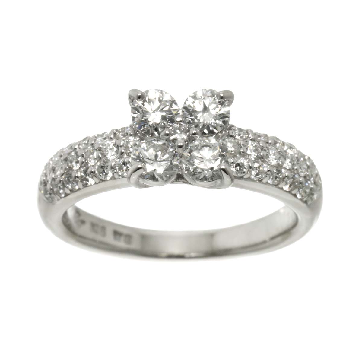 Diamond 1.00ct Ring 18K WG 750 Size5.25(US)