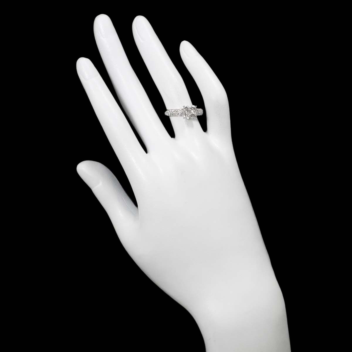 Diamond 1.00ct Ring 18K WG 750 Size5.25(US)