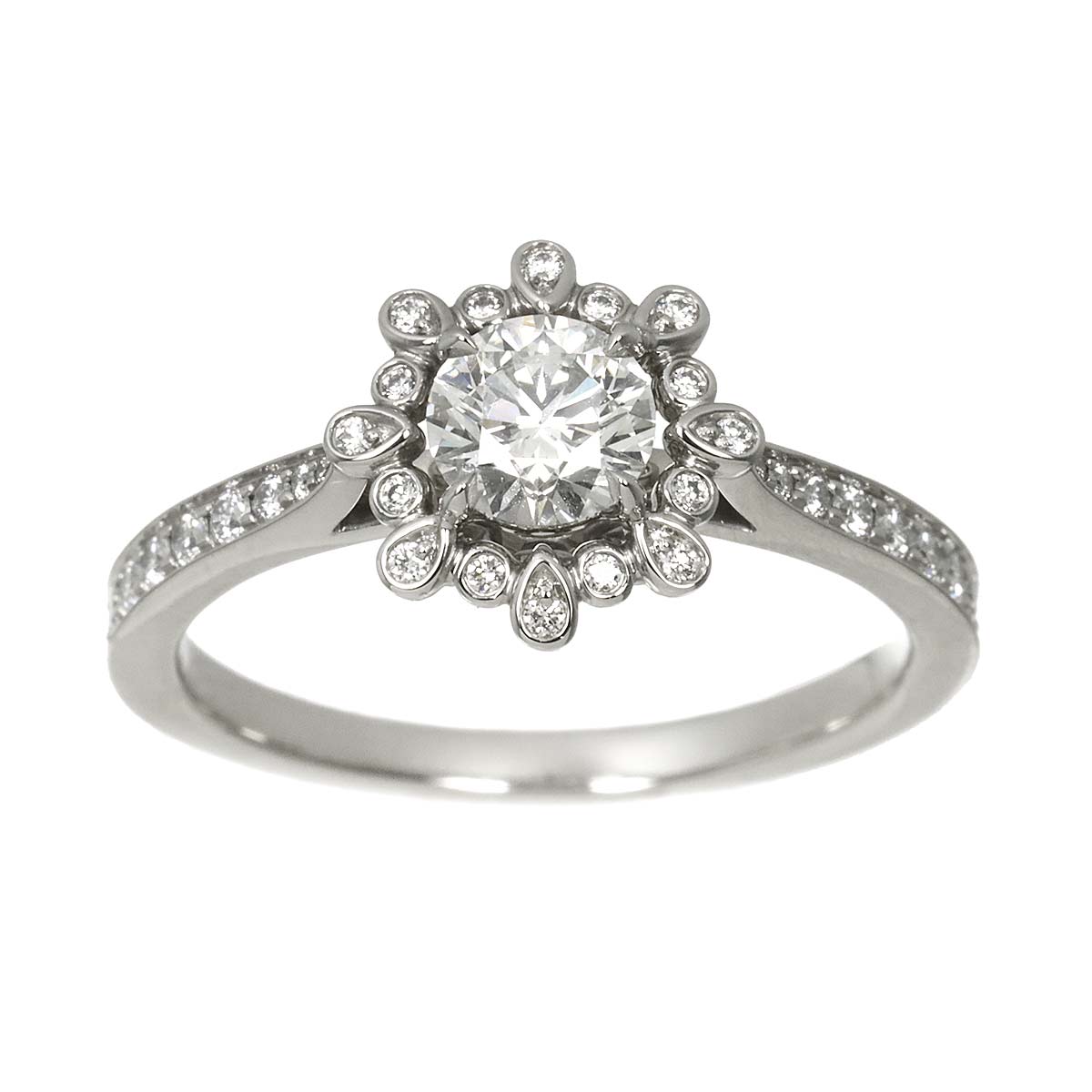 Blossom Diamond 0.70ct F/VS1/3EX Ring Pt 8.25(US)