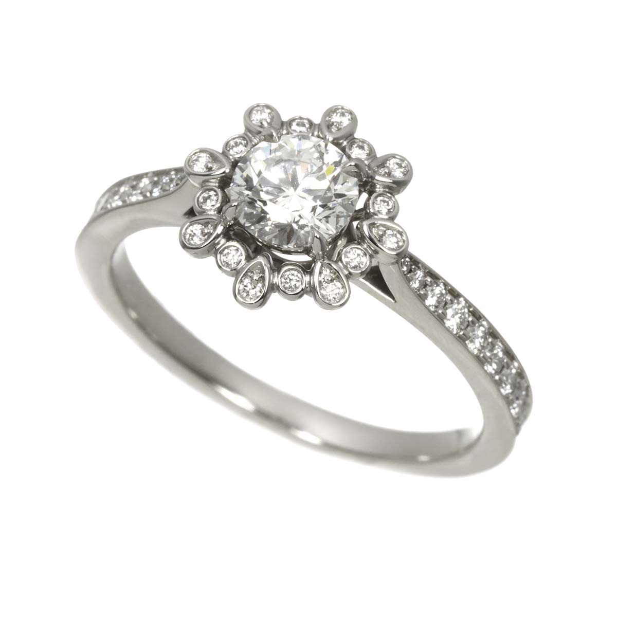 Blossom Diamond 0.70ct F/VS1/3EX Ring Pt 8.25(US)