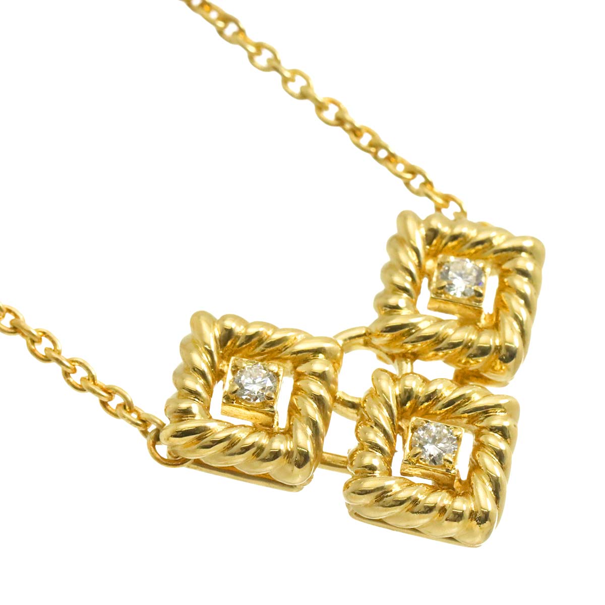 Diamond Necklace 18K Yellow Gold 750