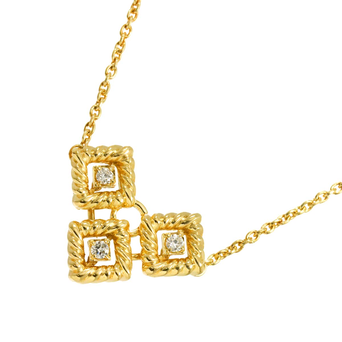 Diamond Necklace 18K Yellow Gold 750