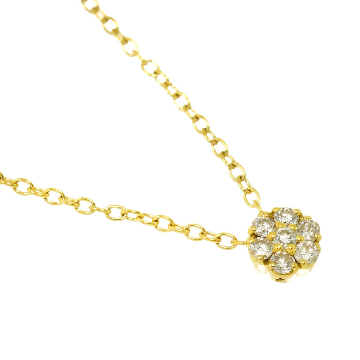 Diamond 0.10ct Necklace 18K YG 750
