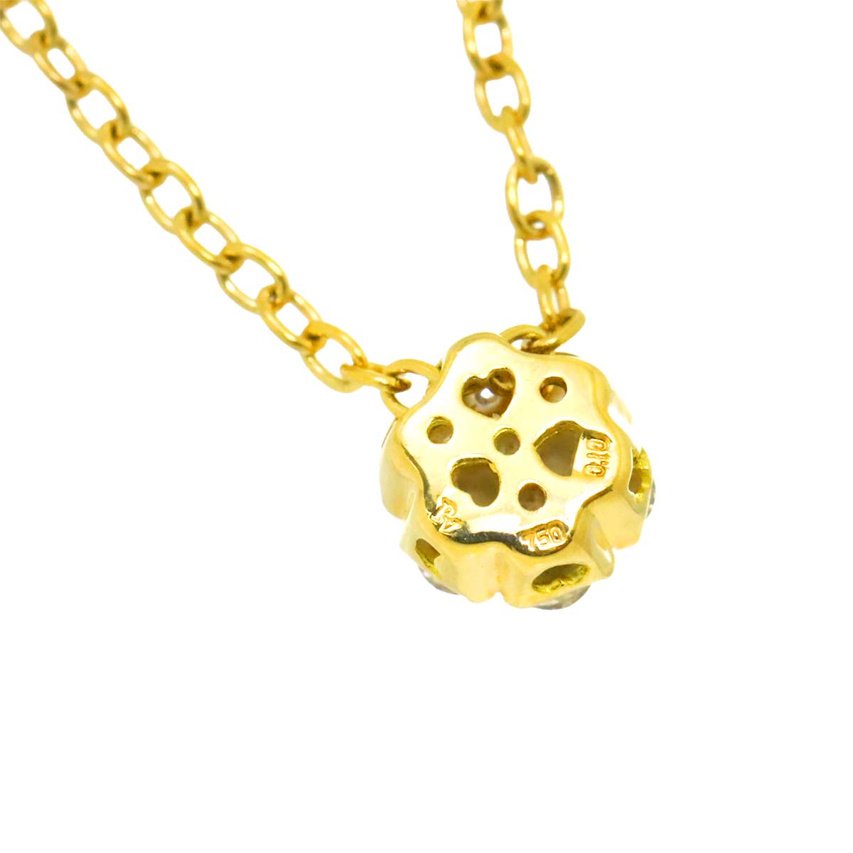 Diamond 0.10ct Necklace 18K YG 750