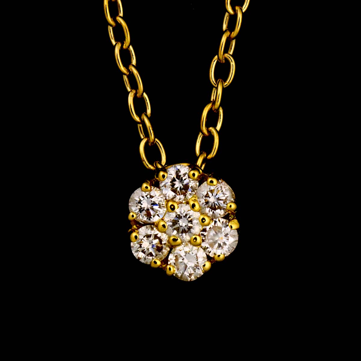 Diamond 0.10ct Necklace 18K YG 750