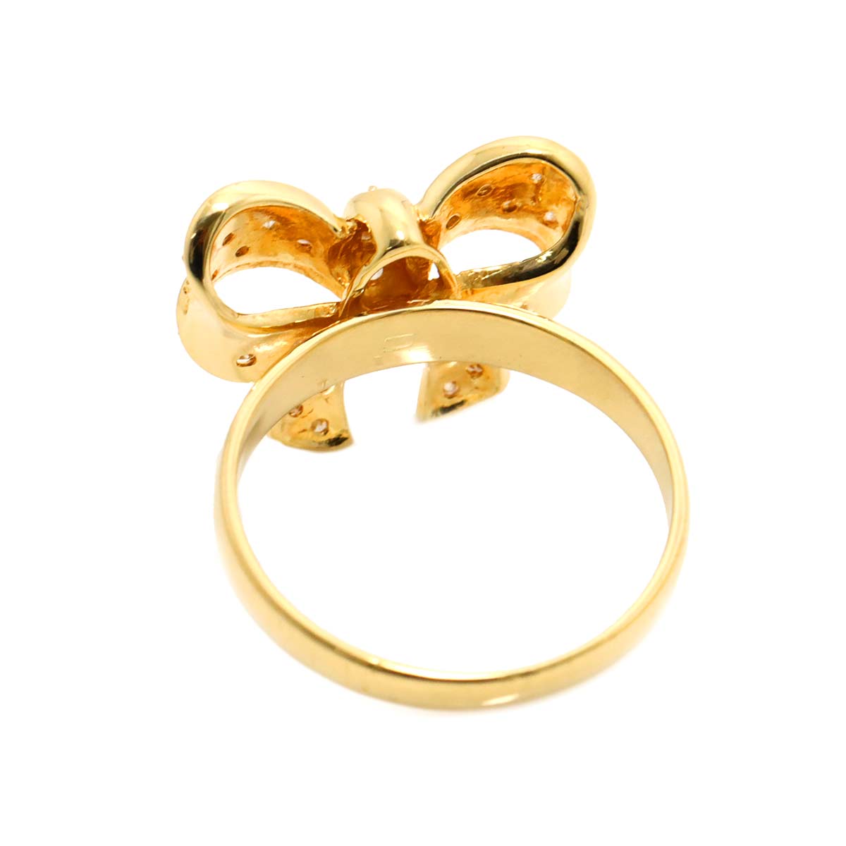 Diamond 0.20ct Ring 18K YG Yellow Gold 750 6.25-6.5(US)